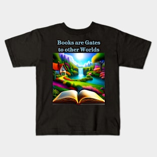 Books are gates to other worlds Kids T-Shirt